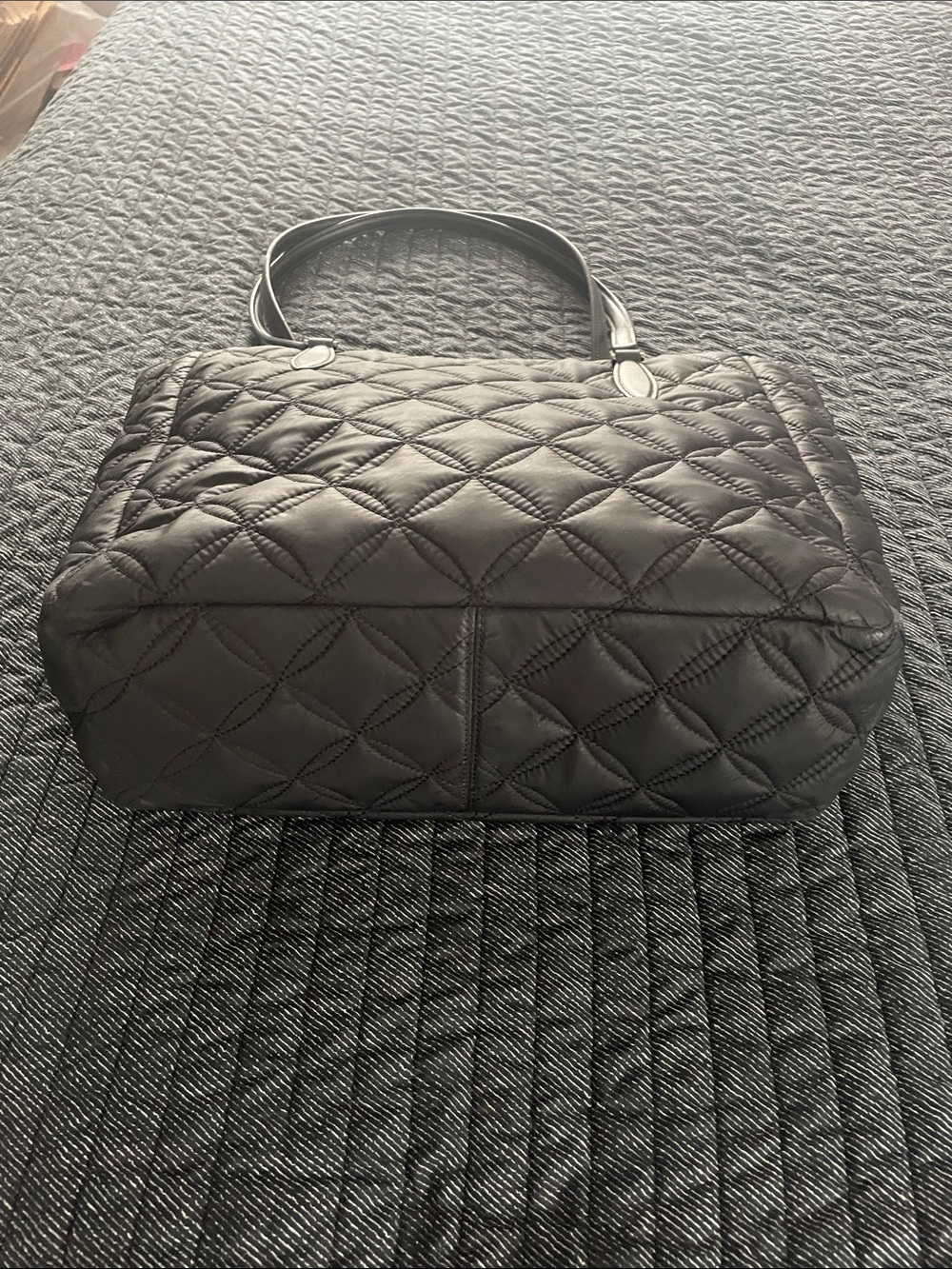 kate spade Black Quilted Tote Bag and Cosmetic Bag Set - Picture 9 of 16